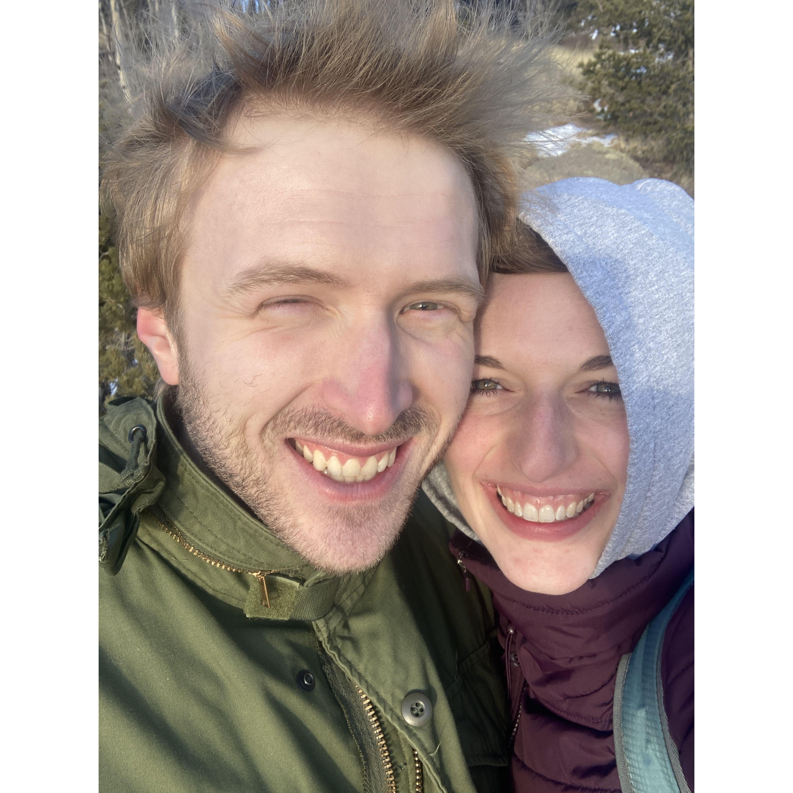 Came home to freezing temps and lots of snow. So, obviously, we went on a hike!