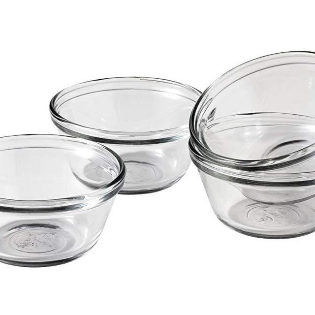 Anchor Hocking Glass Prep Bowls Custard Cups, 6 Ounce, Set of 4-81672L11