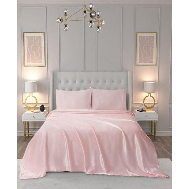 Juicy Couture Satin 4 Piece Sheet Set, Queen