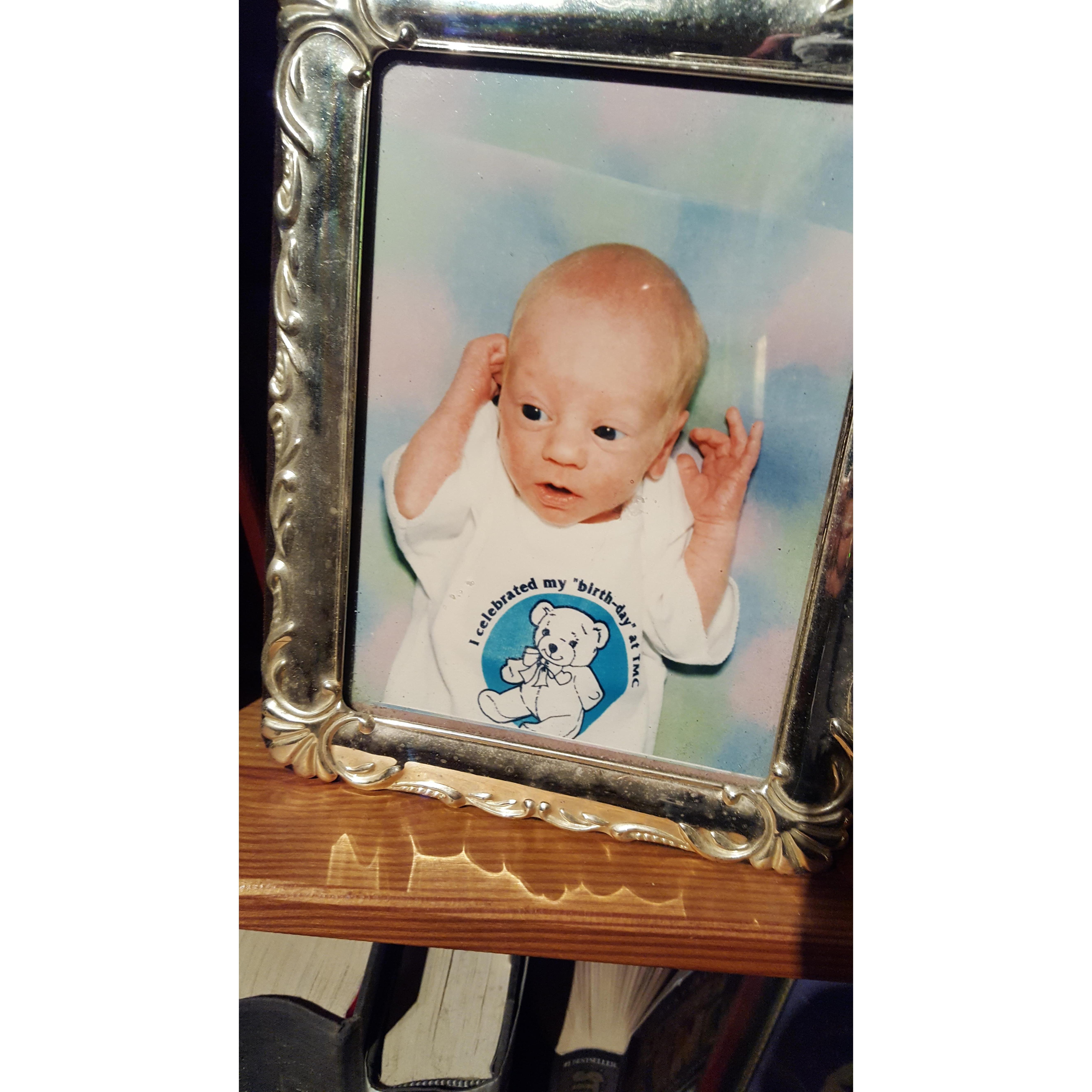 Noah was the cutest little baby! I've seen this exact expression on his face a few times.