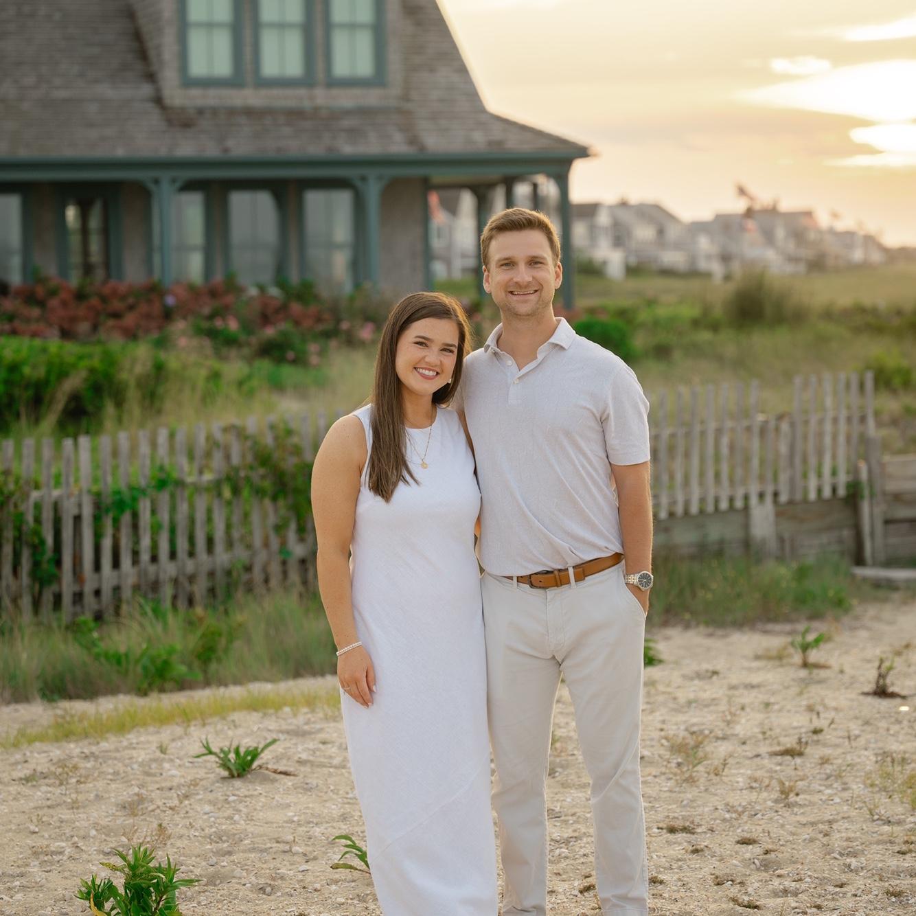 Pictures after Ryan proposed in Nantuket - He surprised me with a photographer on the beach before dinner!