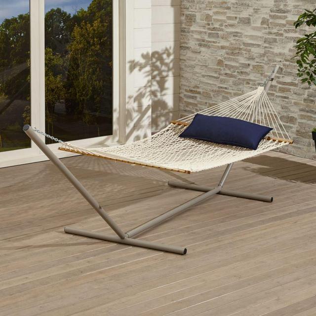 DuraCord ® Oatmeal Hammock with Pillow and Stand