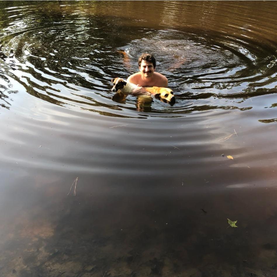 Clay in his happy place.