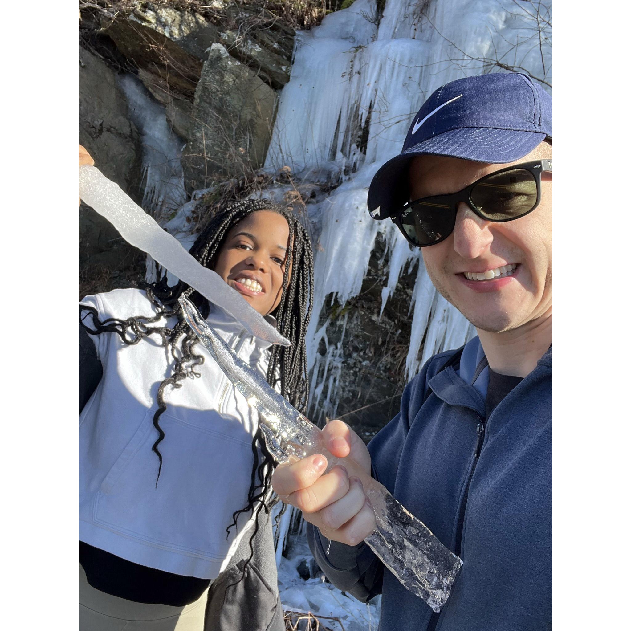 Icicle Fight-to-the-Death, Shenandoah National Park 2022