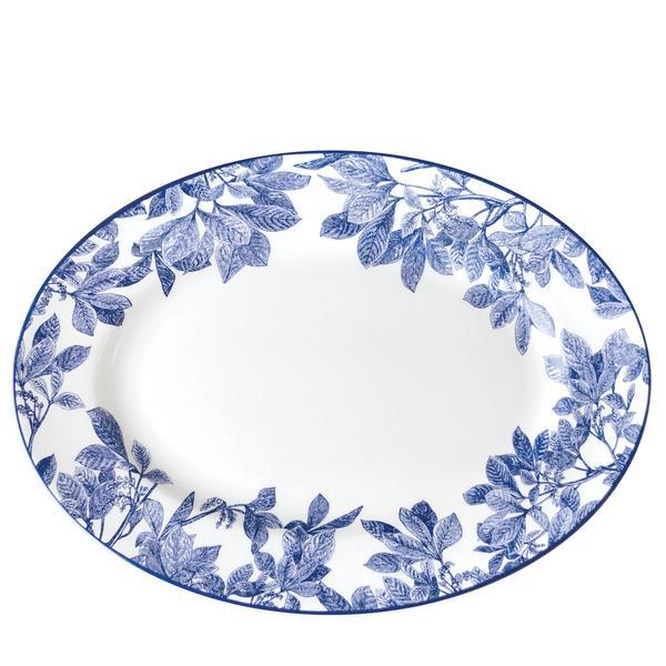 Arbor BLU 14 in Rimmed Oval Platter**