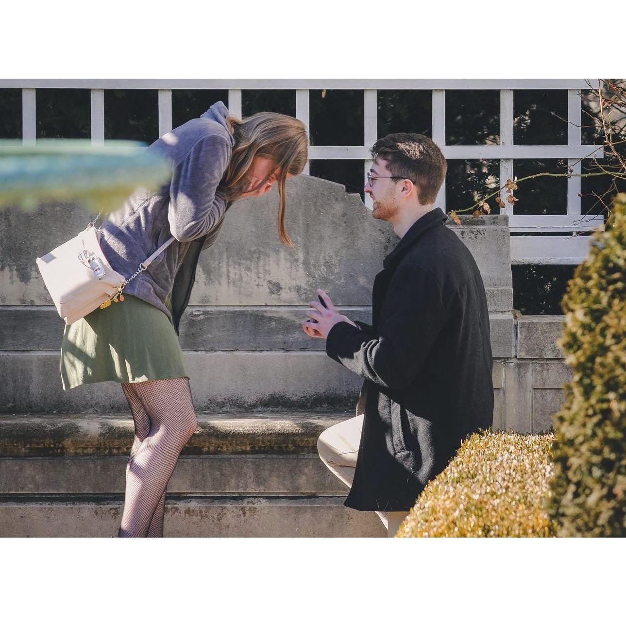 The day he proposed!! He took me back to a meaningful spot from our first date.