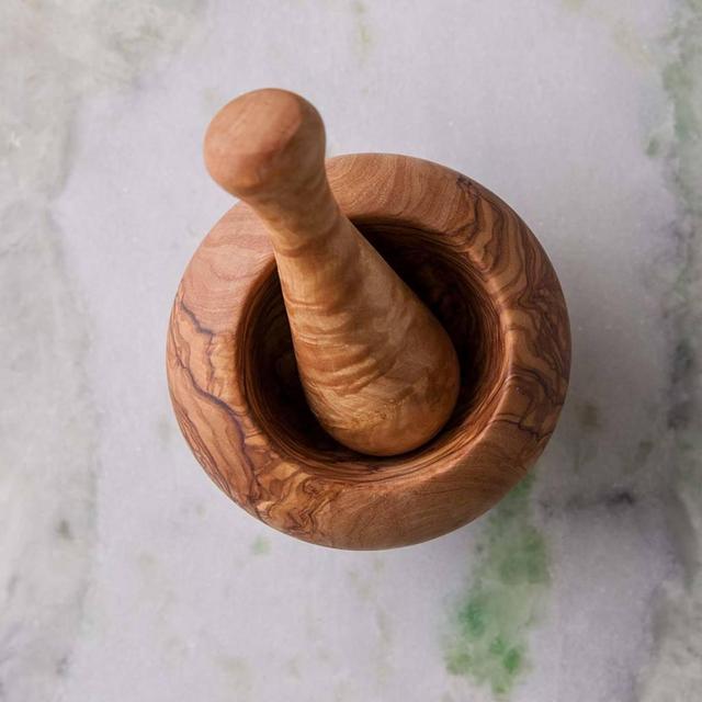 Olive Wood Mortar&Pestle V3786