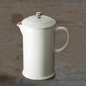 Le Creuset Café Stoneware French Press, Matte White