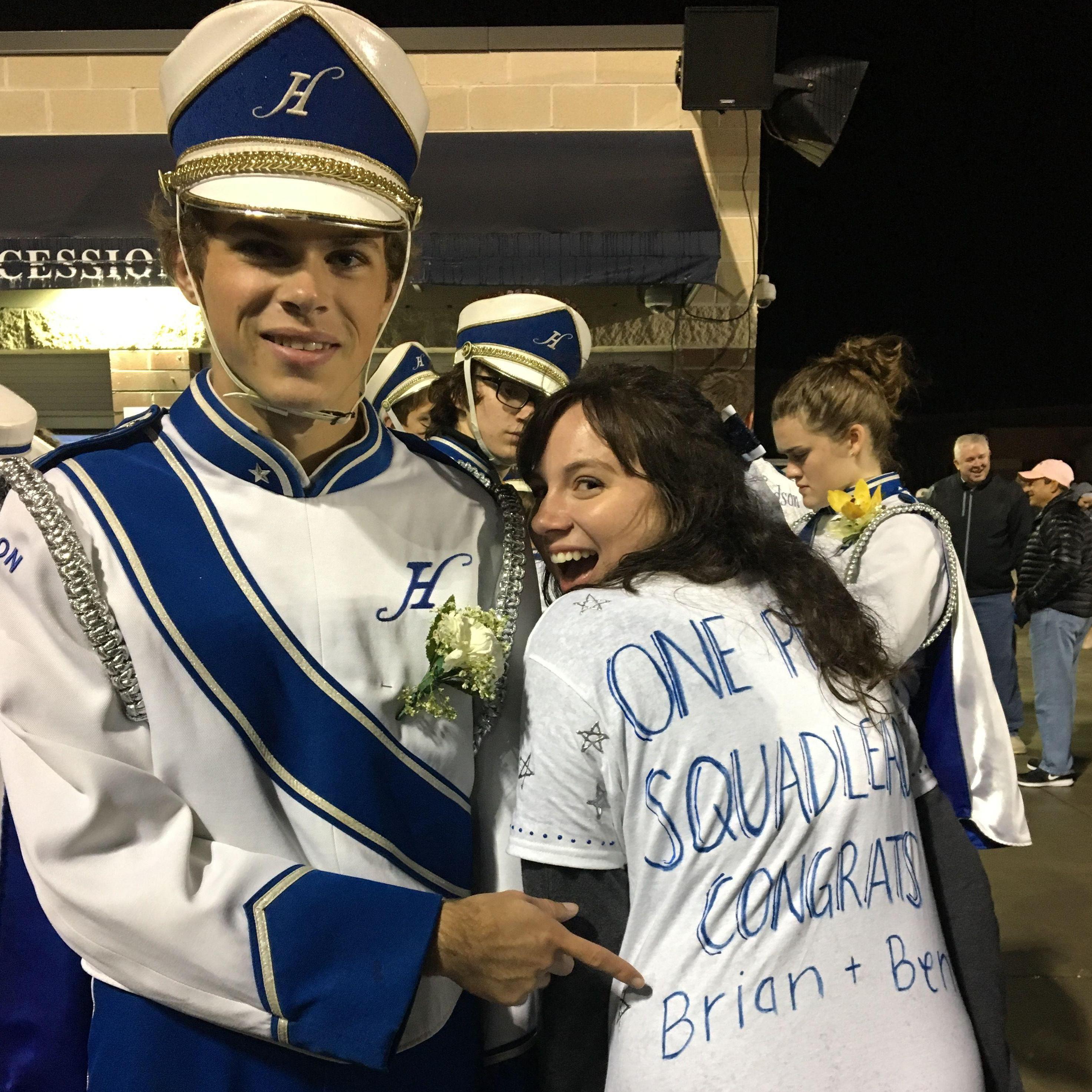 Brian's "Senior Night" game. Morgan came back from Wooster to show her support.