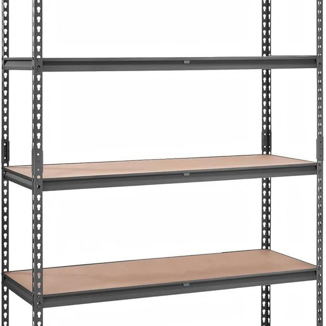 Storage Shelving Unit, 5-Tier Adjustable Metal Storage Shelves, 48" L x 18" W x 72" H Heavy Duty Garage Storage Shelves for Kitchen Pantry Basement Bathroom Laundry