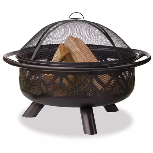 Blue Rhino 36-in W Bronze Steel Wood-Burning Fire Pit