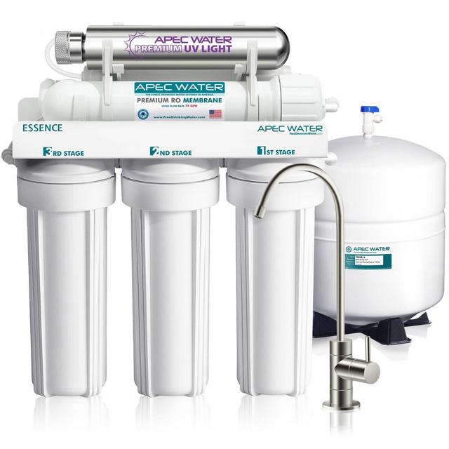 APEC Water Systems Undersink Reverse Osmosis Water Filtration System - ROES-UV75-SS