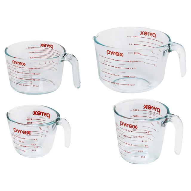 Pyrex 4-Piece Glass Measuring Cup Set