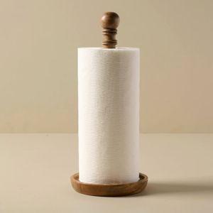 Antiqued Wood Paper Towel Holder