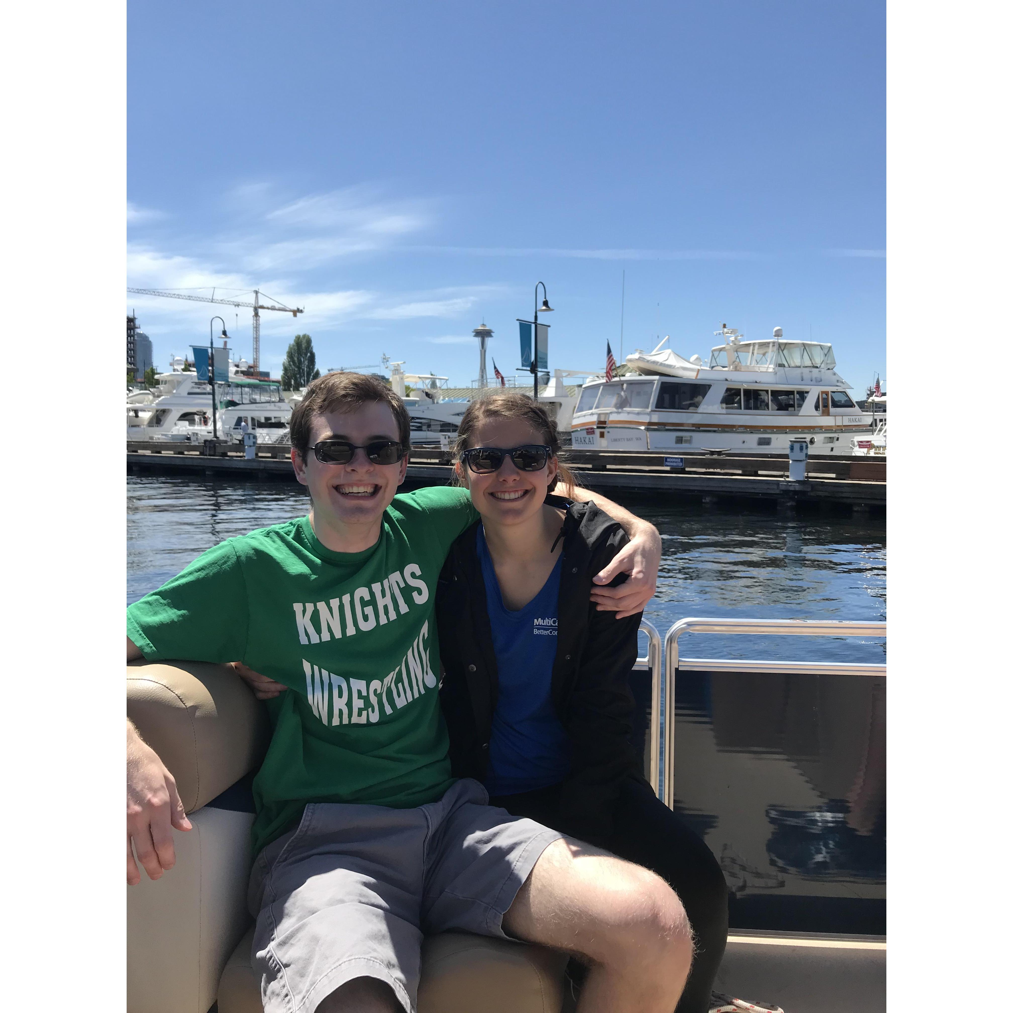 Ben & Sue Foster took us out on lake Washington in their Pontoon boat.