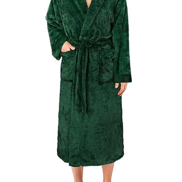 PAVILIA Mens Fleece Sherpa Robe | Soft Warm Shaggy Bathrobe for Men, Plush Spa Robe