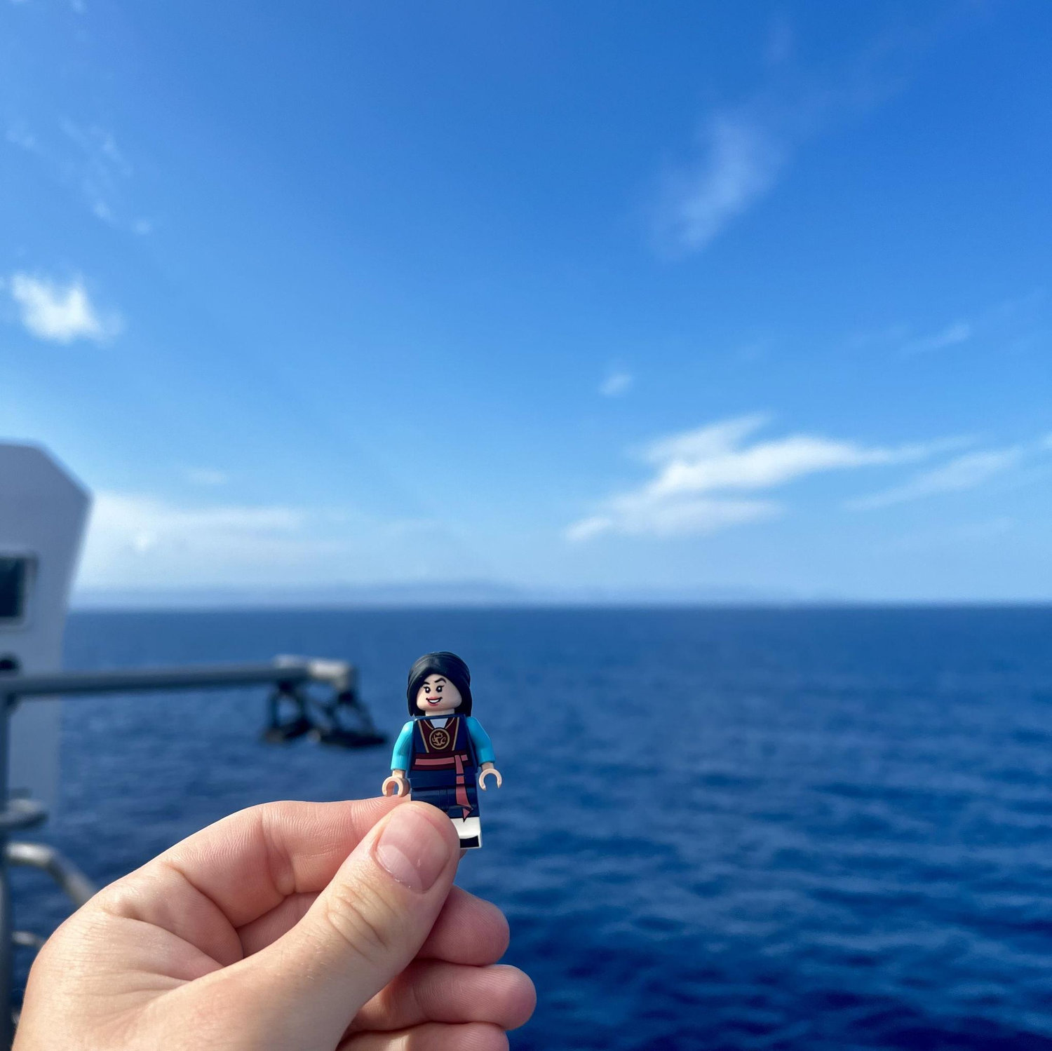 10.12.24. Evan's trip to Greece, where he took a Lego mini figure of Mulan and pretended I was with him during his travels.