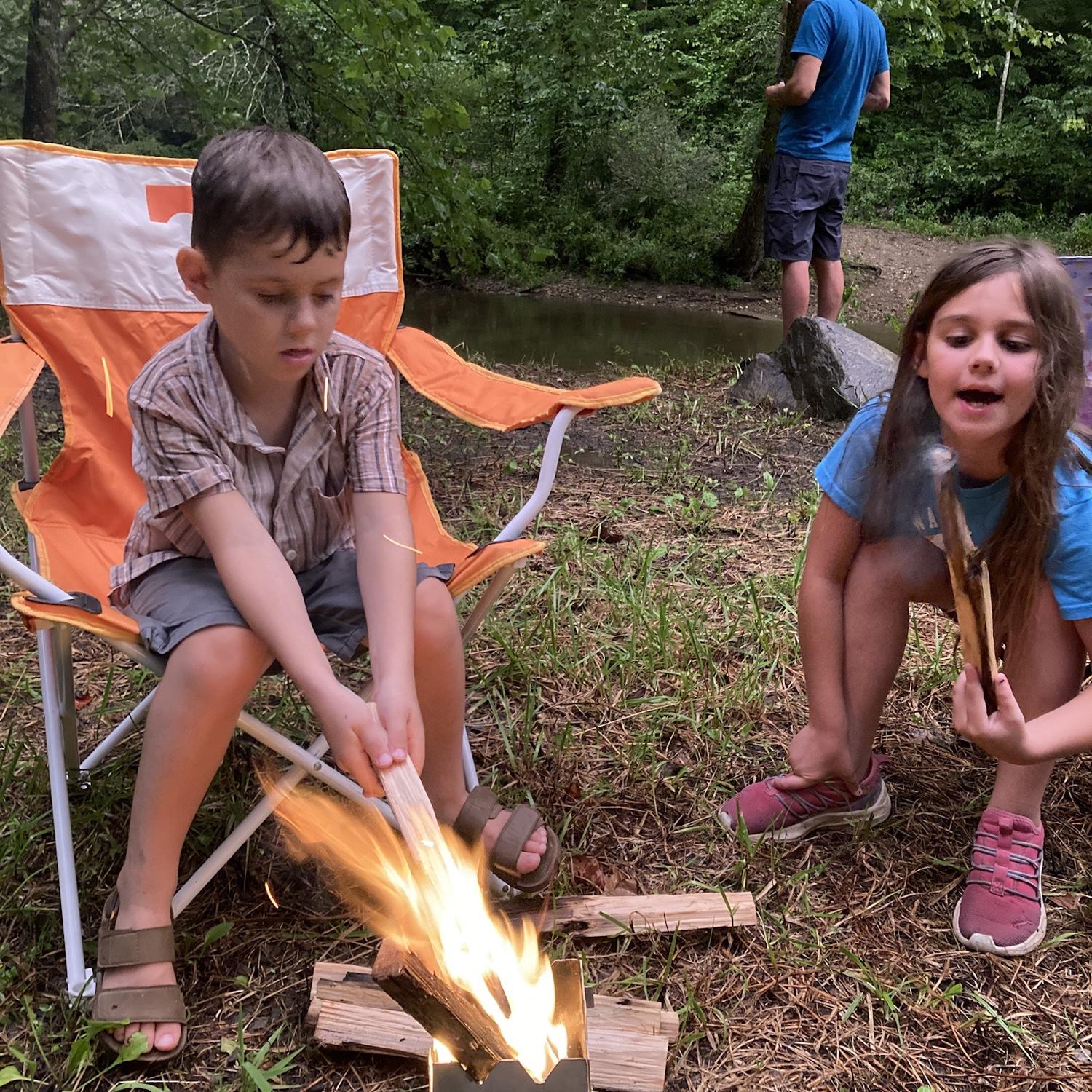 What kid doesn’t like a campfire?