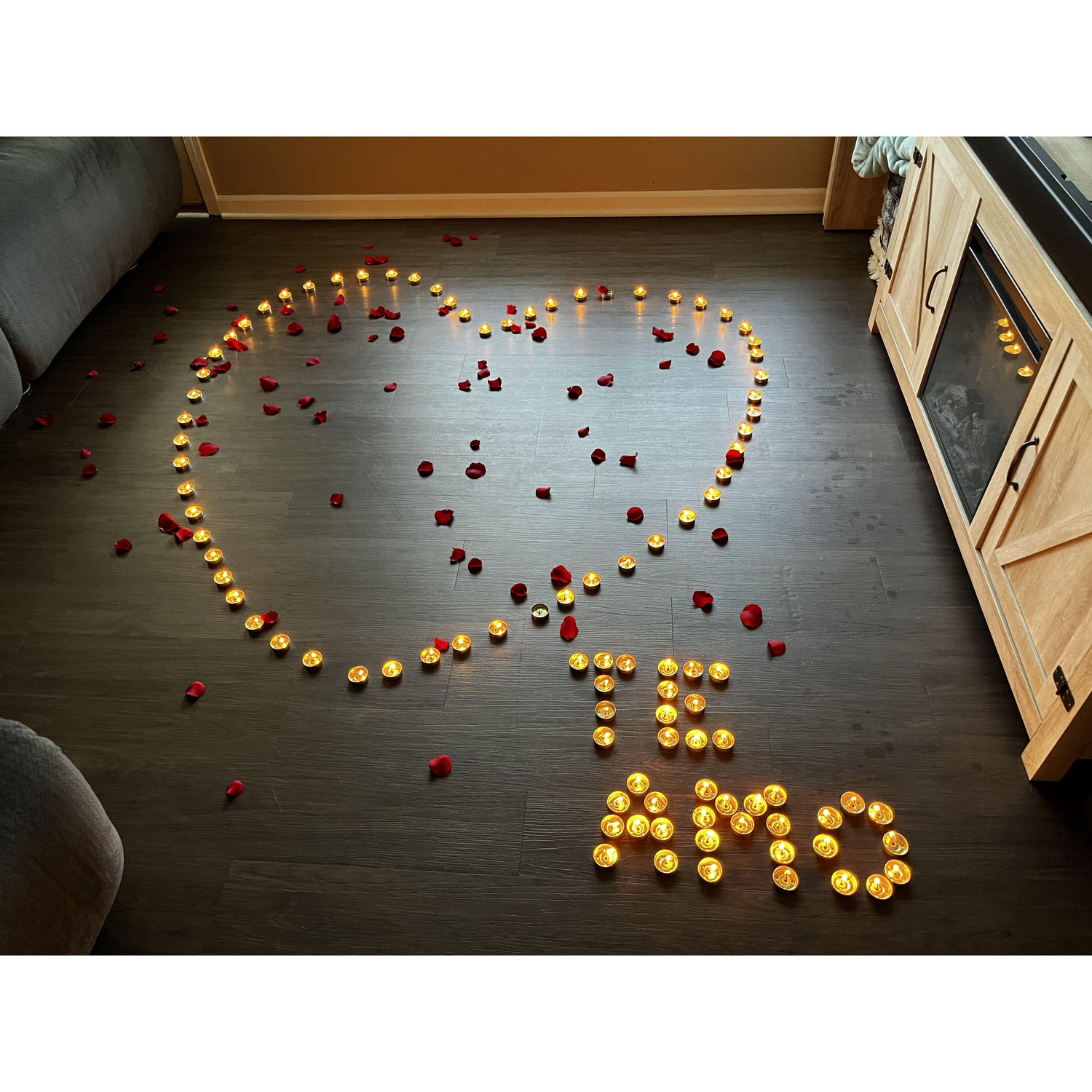 Part 3 of the proposal. This is what the inside of our apartment looked like.