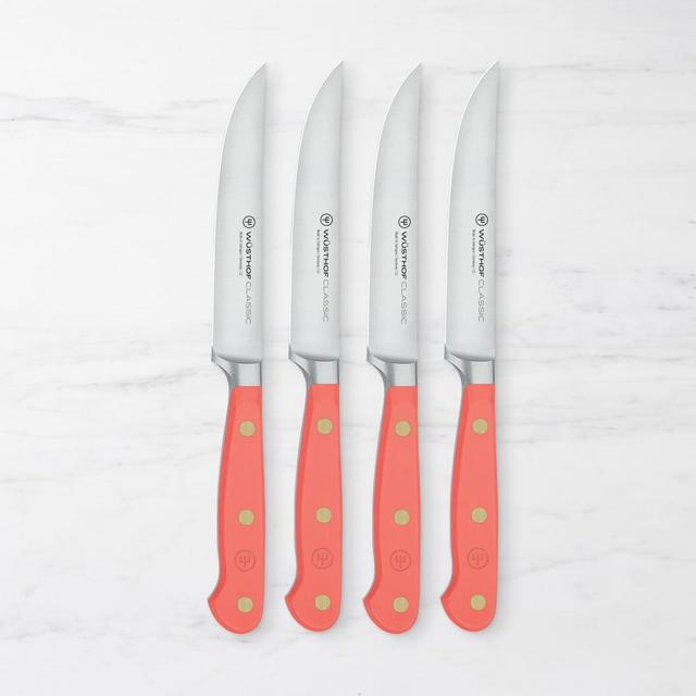 Wusthof Classic Steak Knives, Set of 4, Peach