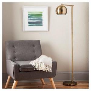 Edris Metal Globe Floor Lamp Brass Includes Energy Efficient Light Bulb - Project 62™