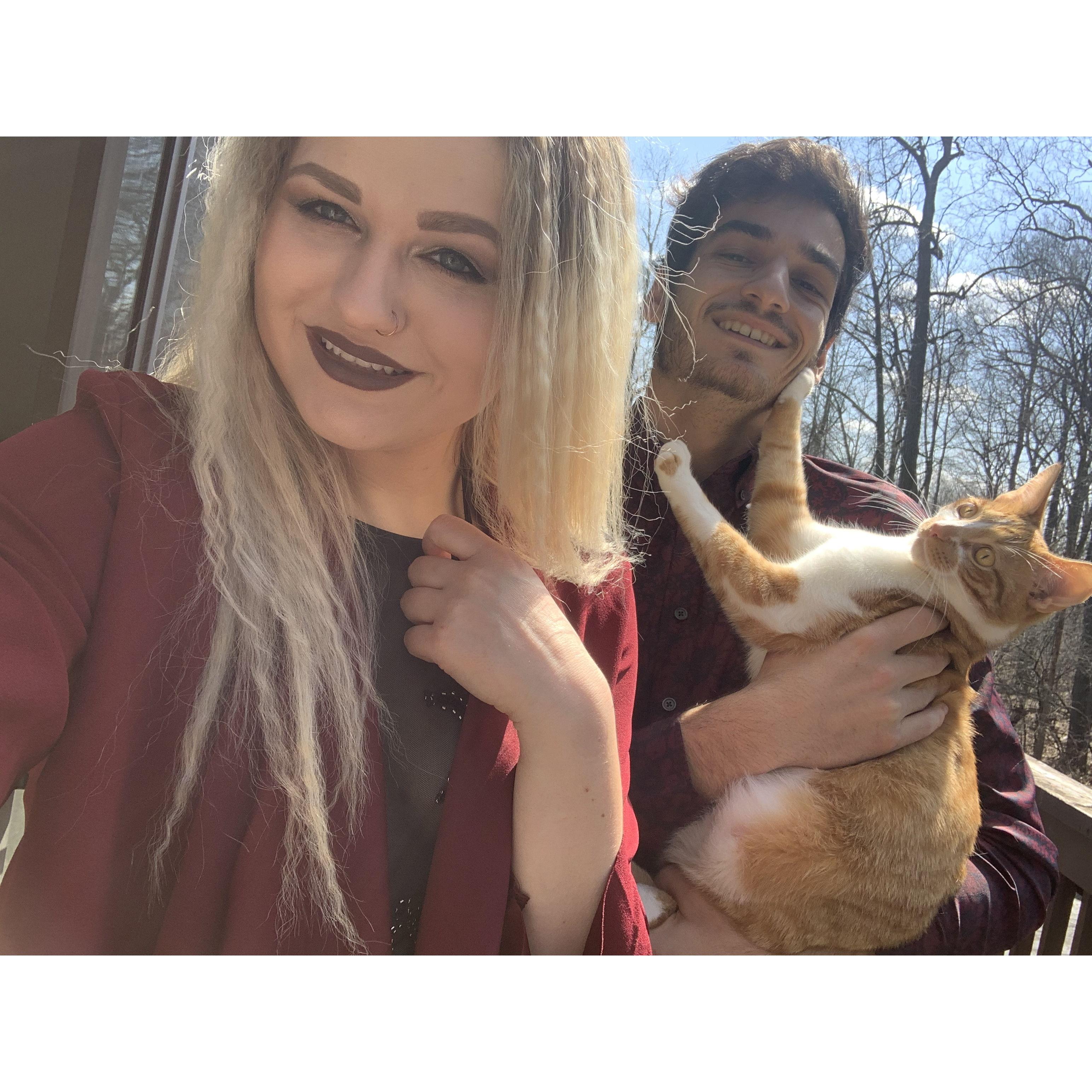 Us and our fur baby, Tober/ April 11th, 2020