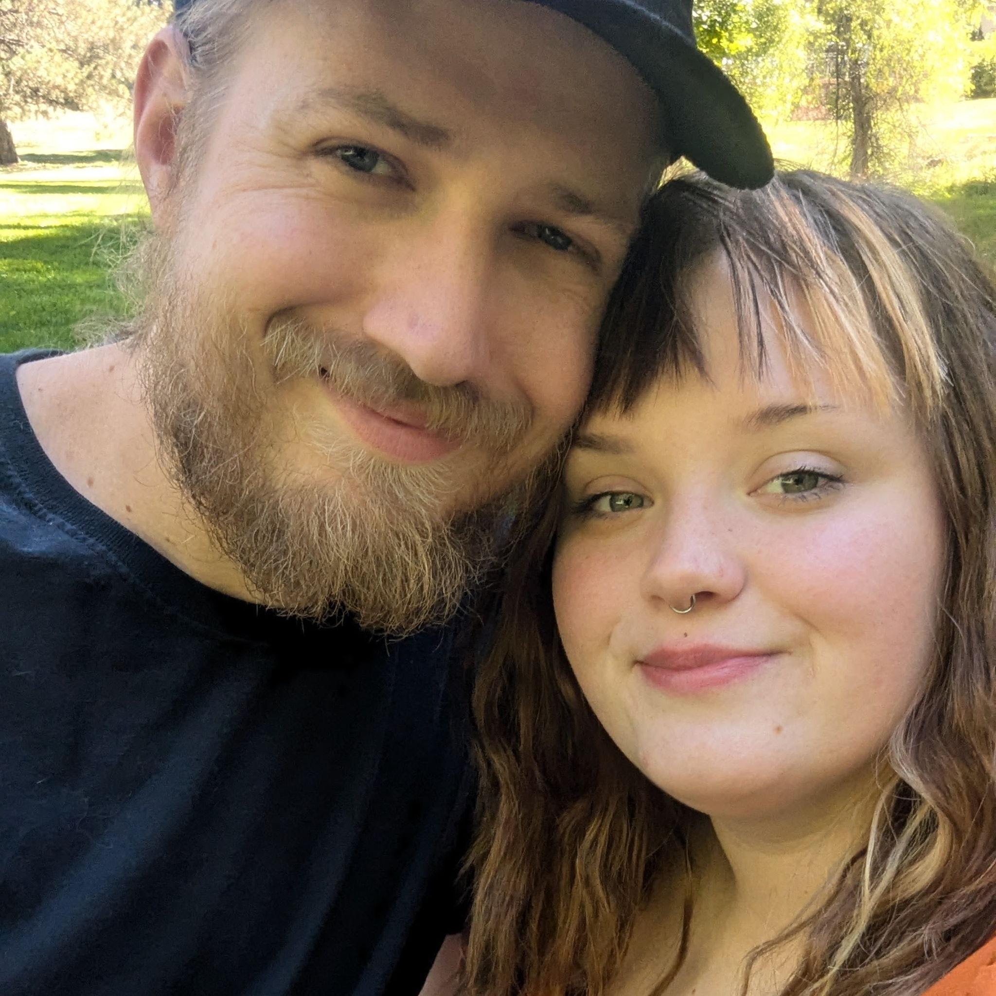 Enjoying an autumn picnic.