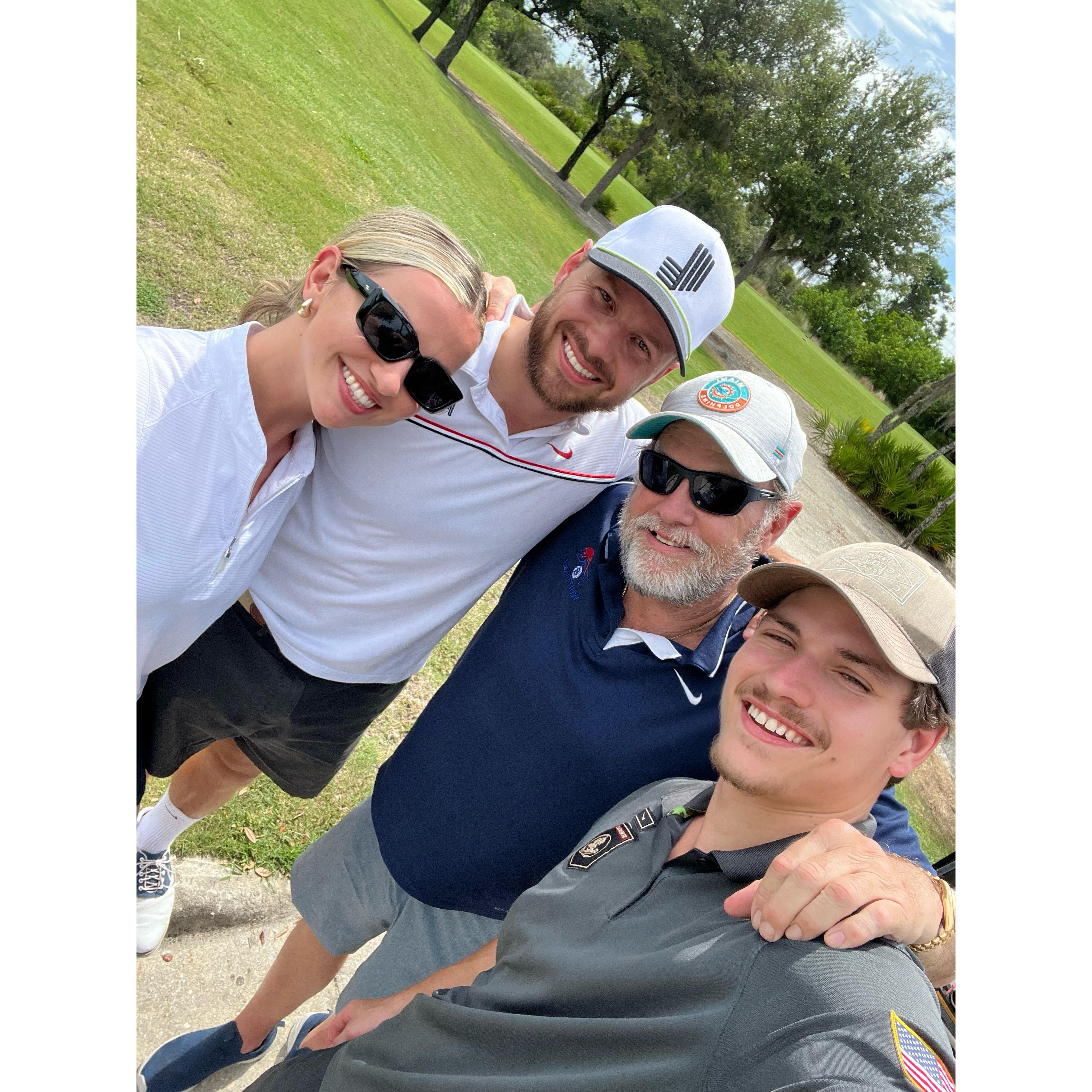 Golfing in Sebring with Dad Whittaker and Kenny Whittaker