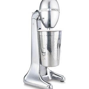 Hamilton Beach DrinkMaster Electric Drink Mixer, Retro Milkshake Maker & Milk Frother, 2 Speeds, Extra-Large 28 oz. Stainless Steel Cup, Classic Chrome