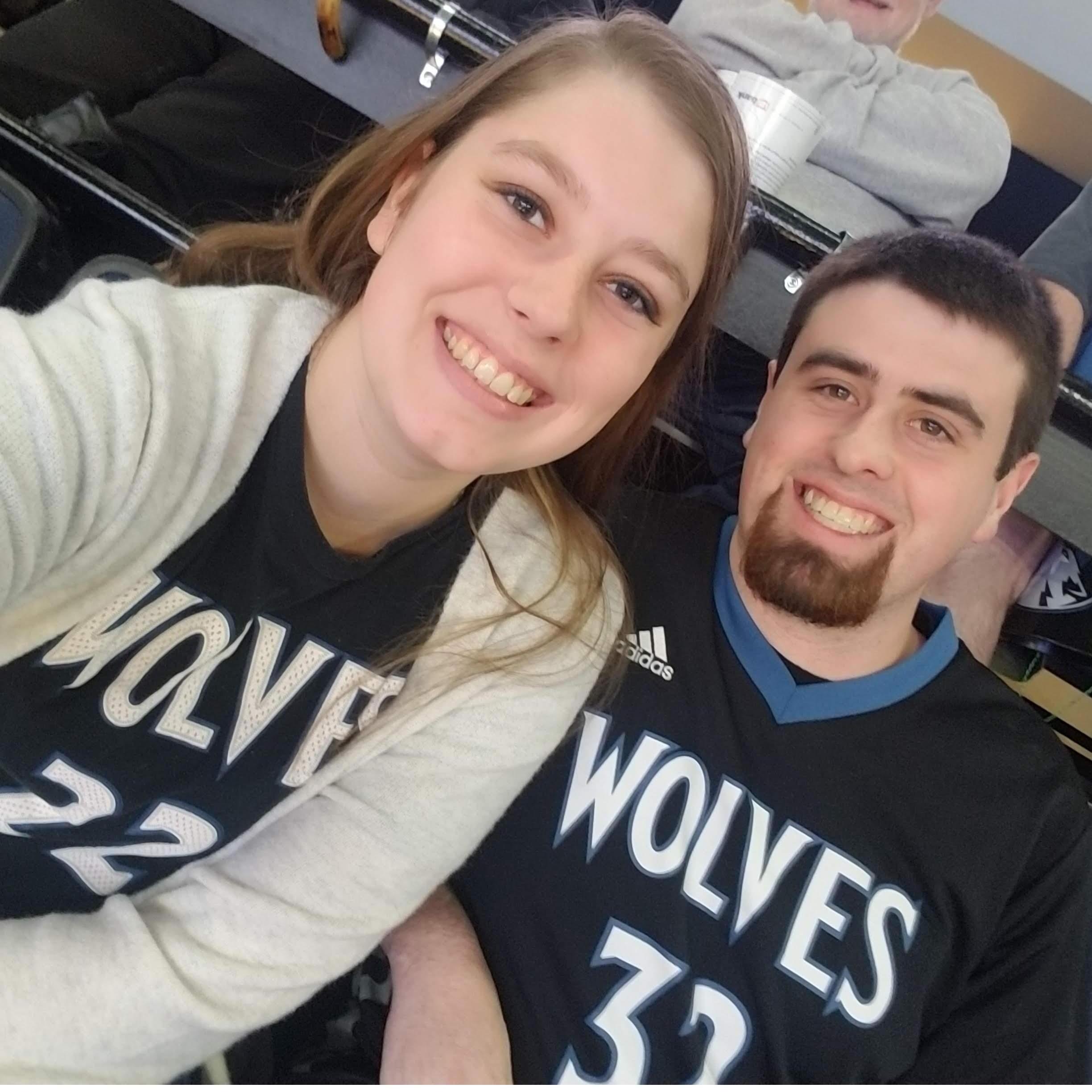 our first Timberwolves game, that did not get cancelled