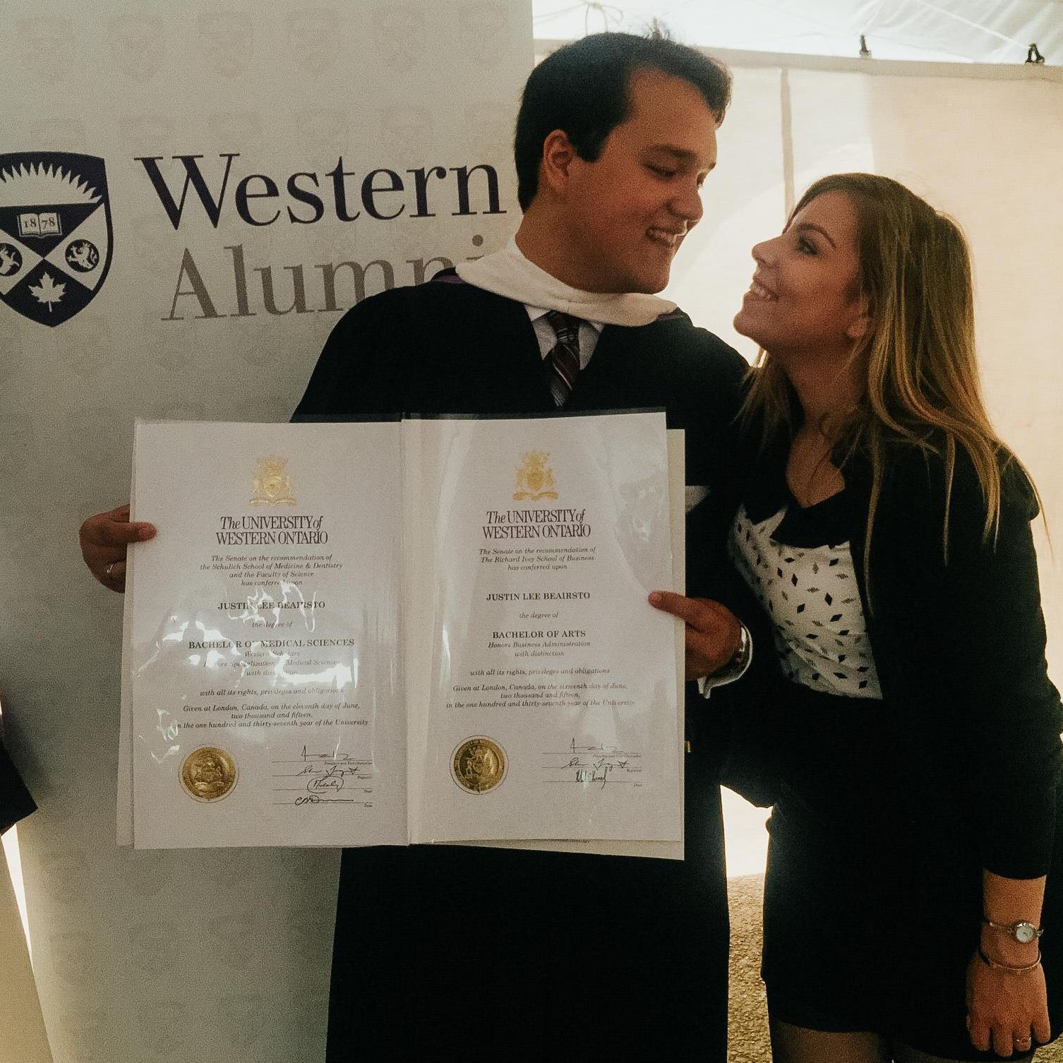 Courtney and Justin at Justin's Western Graduation in 2015!