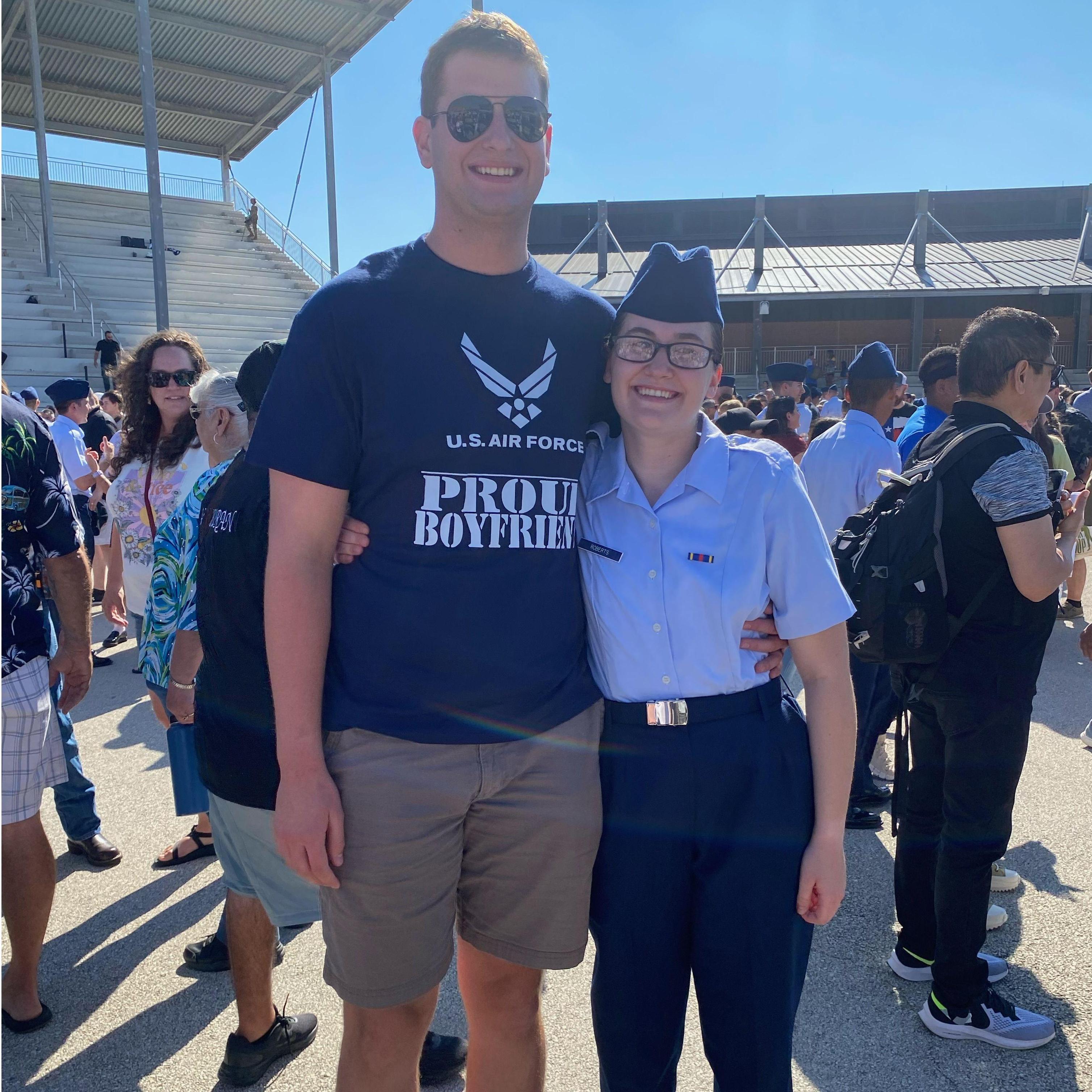 Michael getting to see me become an Airman! 🇺🇸