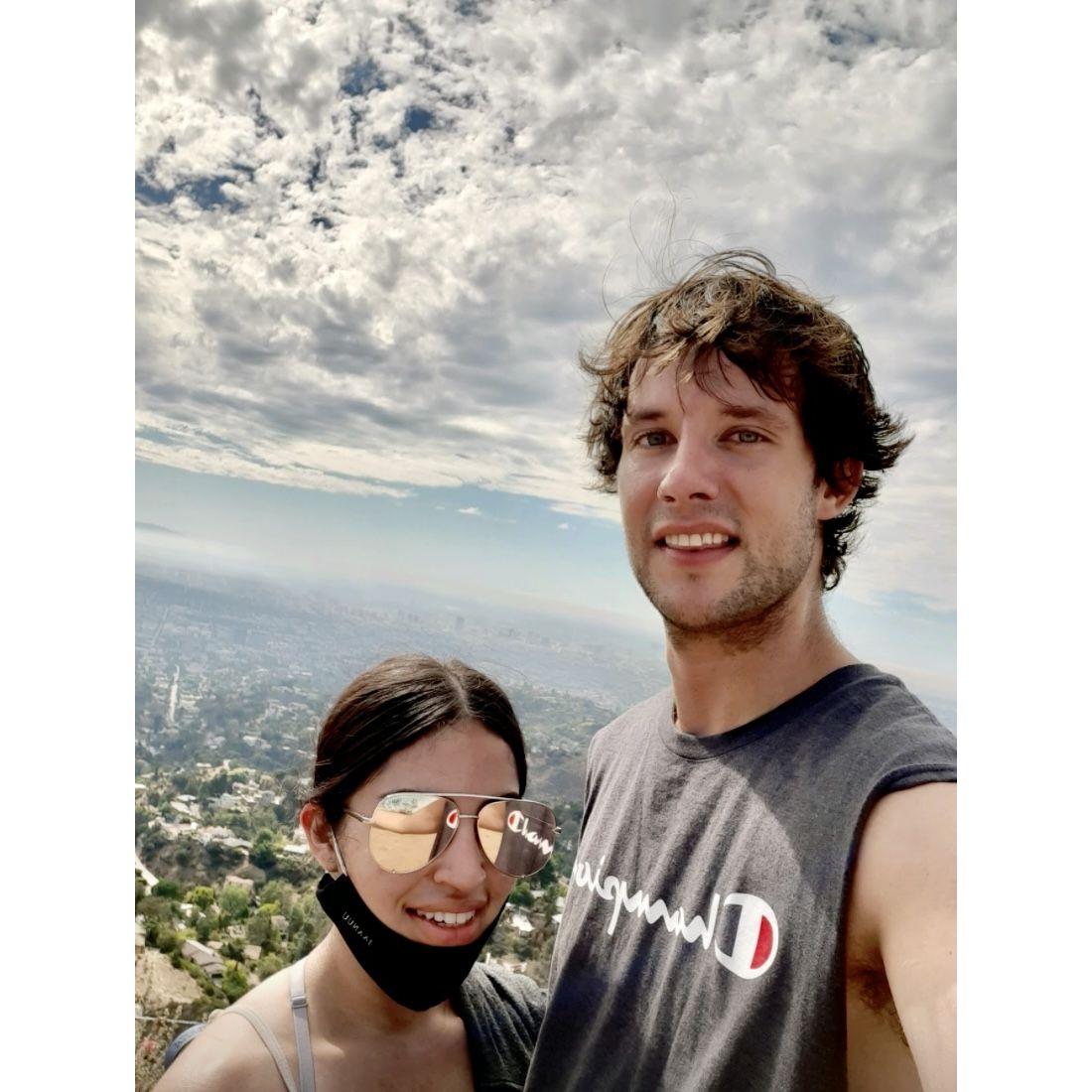 This was our 2nd date where we were out of breath once we reached the Hollywood sign, but neither of us would show it!