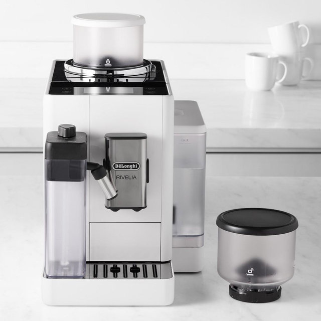 De'Longhi Rivelia Fully Automatic Espresso Machine, Arctic White