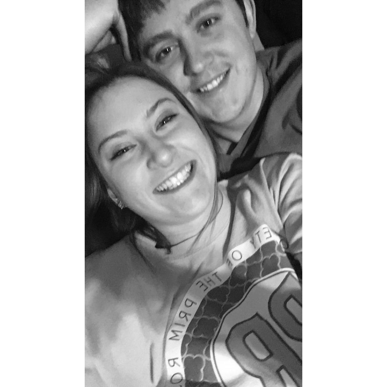 Our first photo together