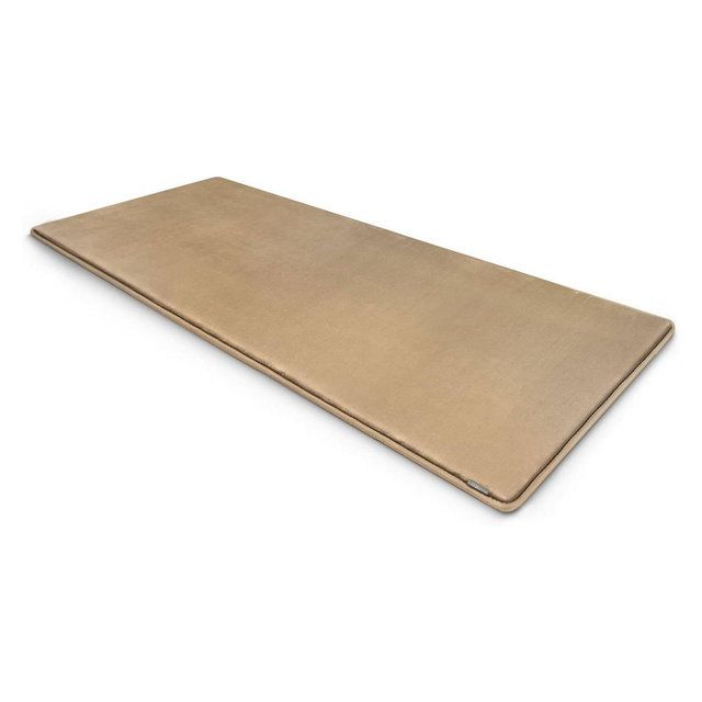 24"x58" MICRODRY SoftLux Classic Solid Memory Foam Bath Rug/Runner with Skid Resistant Base Linen: Polyester, Machine Washable, Plush Texture