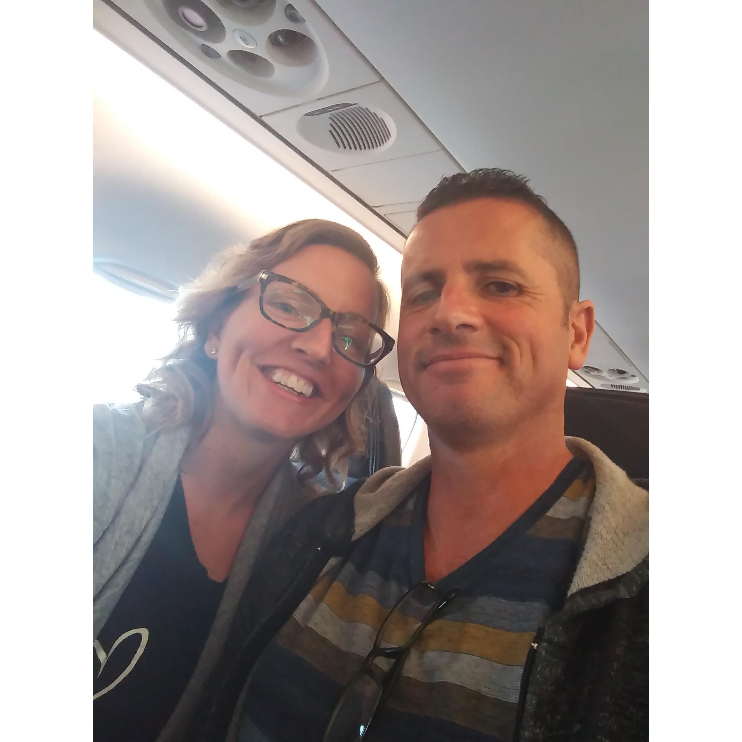 This was our first plane ride together on the way to the doTerra convention in Salt Lake City, Utah.