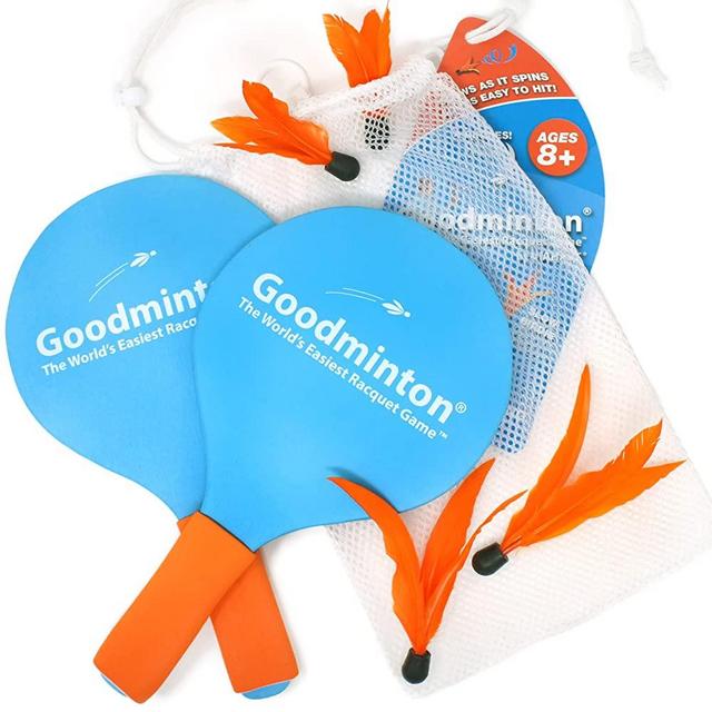 VIAHART Goodminton | The World's Easiest Racket Game | an Indoor Outdoor Year-Round Fun Racquet Game for Boys, Girls, and People of All Ages