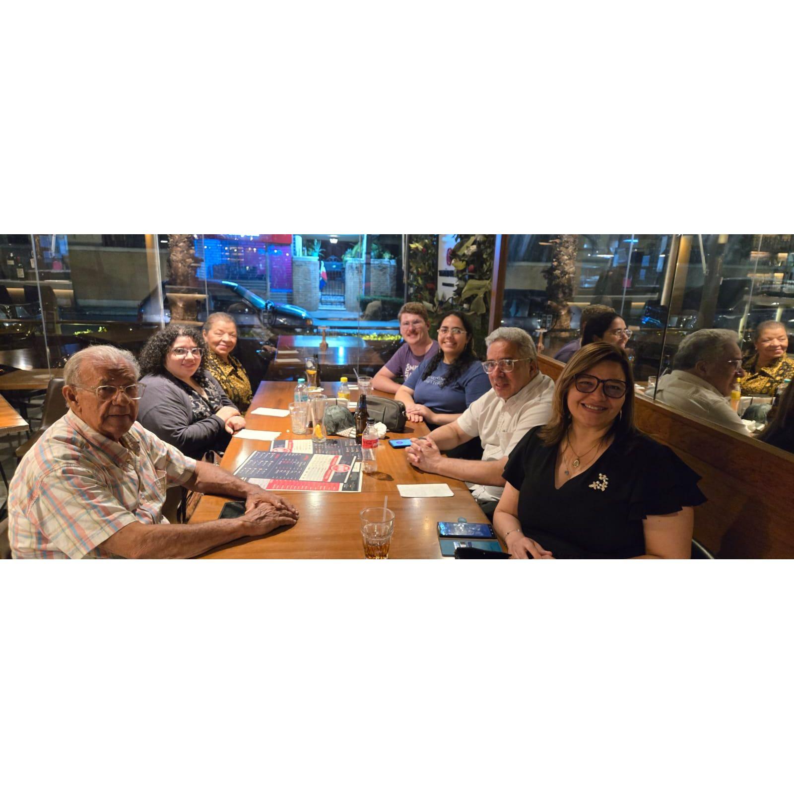 Dinner on the first night with Adelle's family!