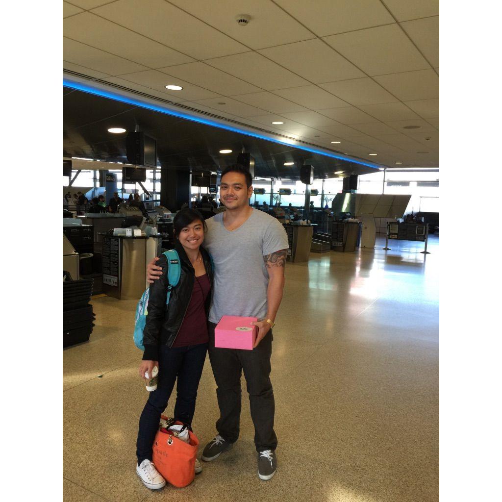 We had a lot of our dates at the airport!