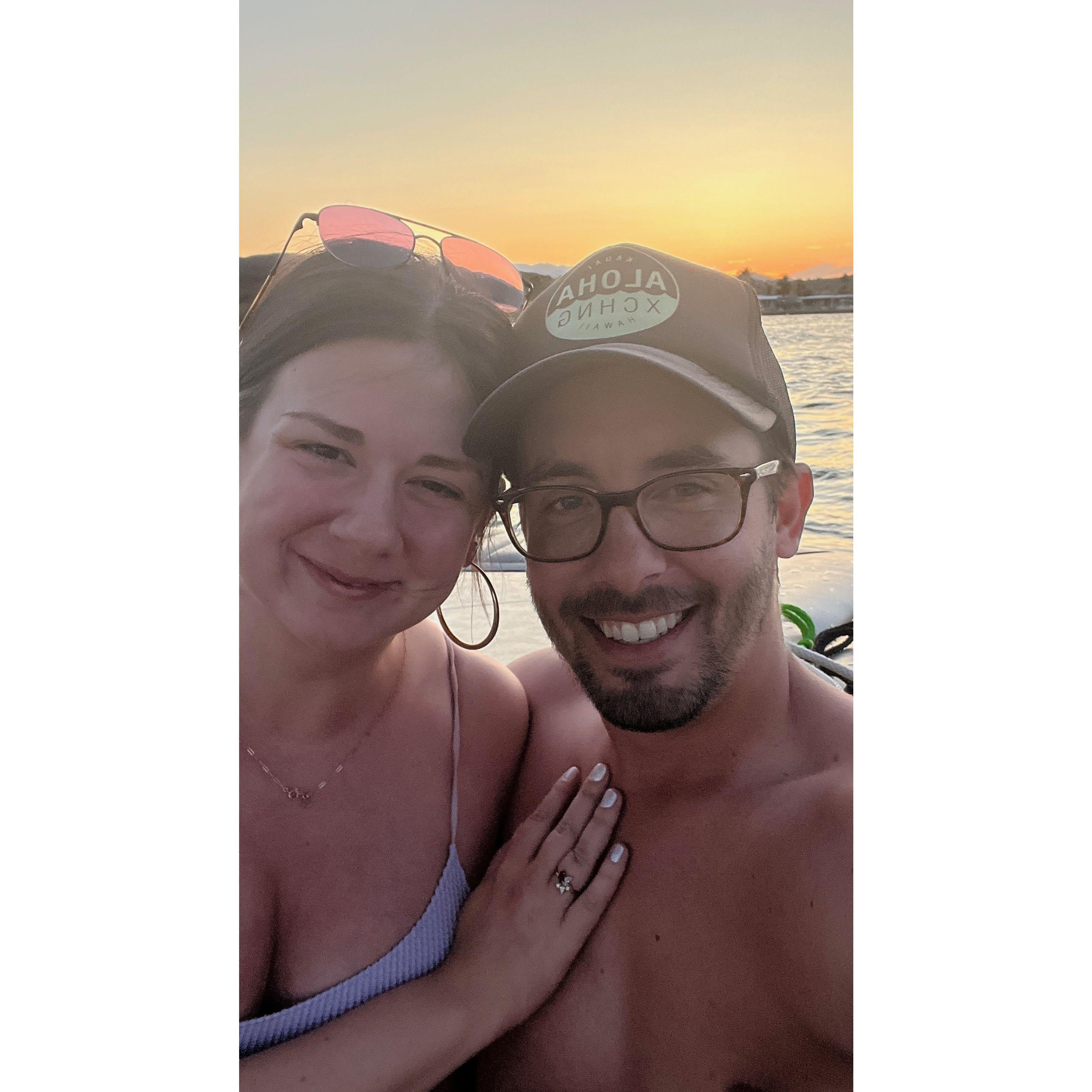 One of our first Sunset Boat Rides!