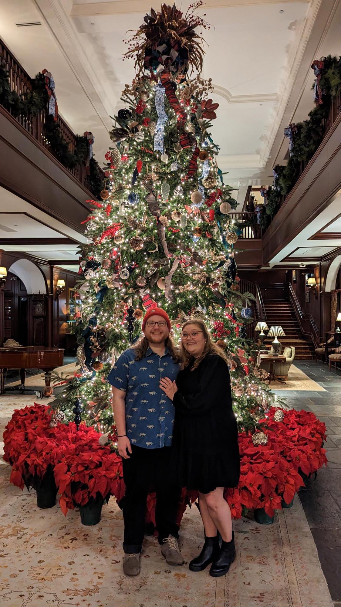 December 20, 2022 — Reid & Susannah’s first public event as an engaged couple. The Lodge at Sea Island for their staff Christmas party.