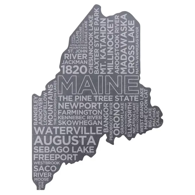 Top Shelf Living Maine Etched Slate Cheese Board