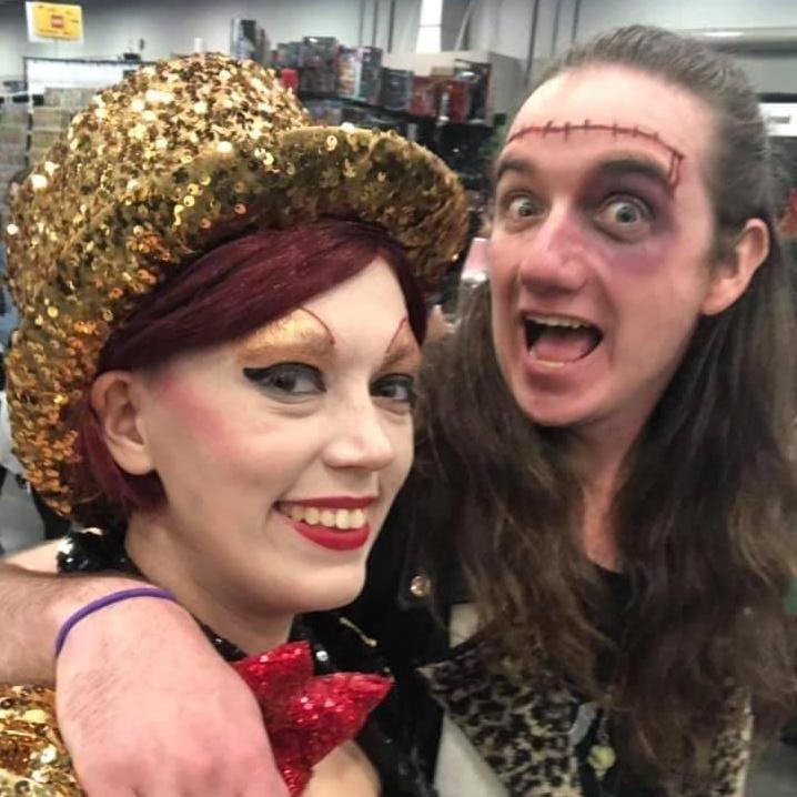Dressed as Columbia and Eddie at Rose City Comic Con.