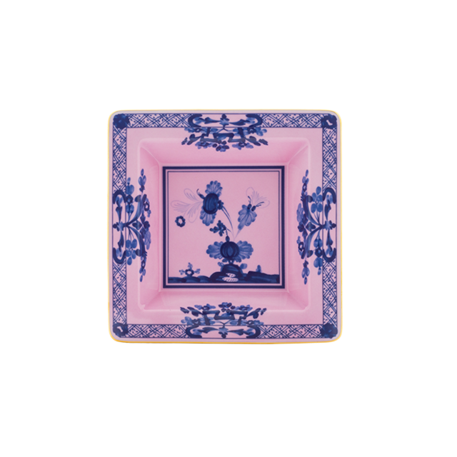 SQUARE CHANGE TRAY AZALEA Ginori 1735 Oriente Italiano