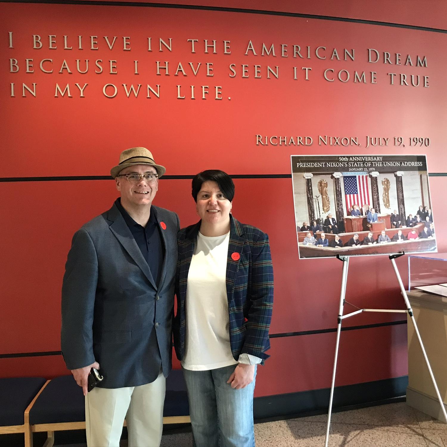 At the Richard M. Nixon library in Yorba Linda, California.