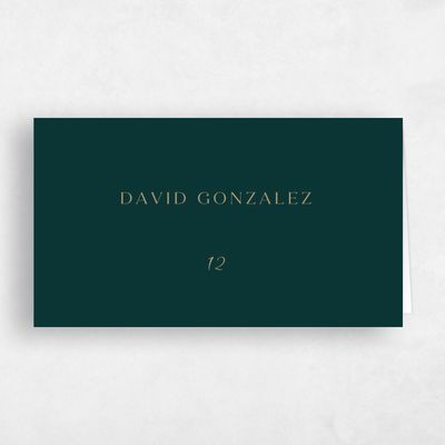 Emerald, Green Wedding Place Card - Colbie