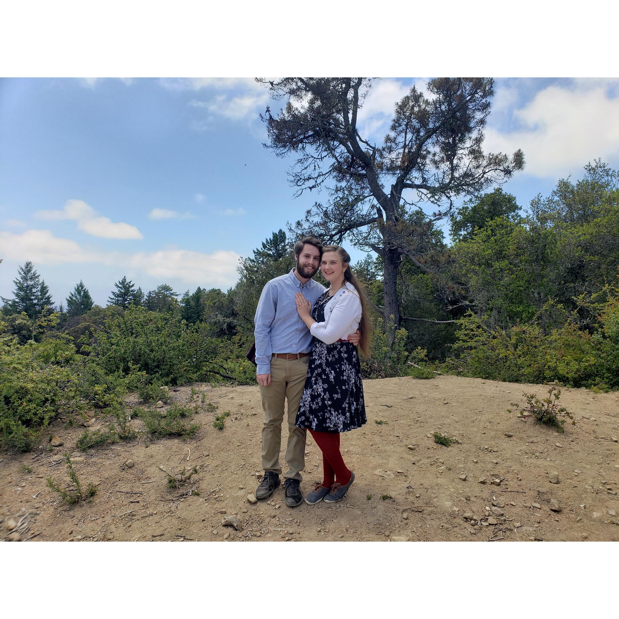 The 5 miles hike to where he proposed