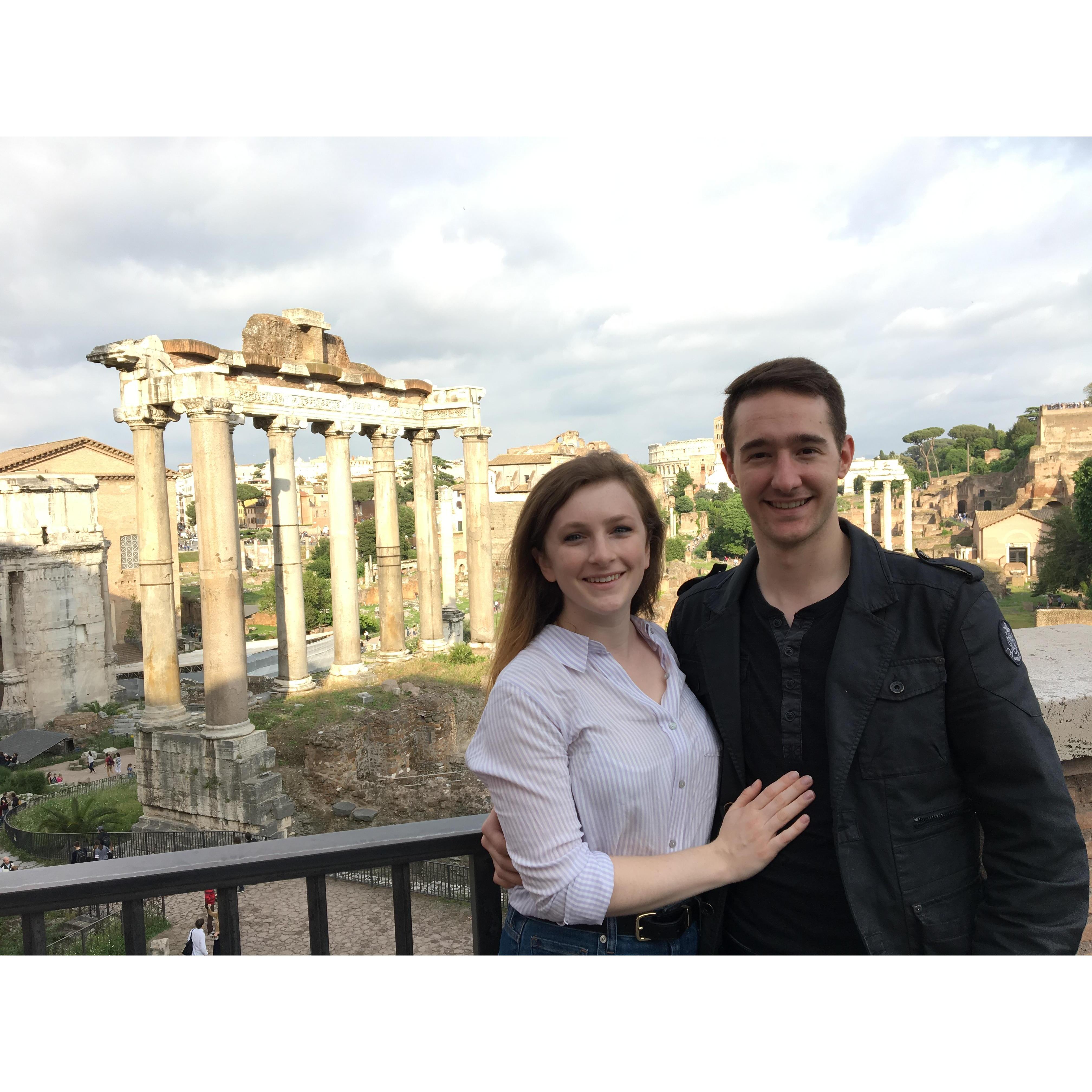 Trip Adventure: Rome, Italy. Overlooking one of the most amazing locations I've ever been to, the Roman Forum.