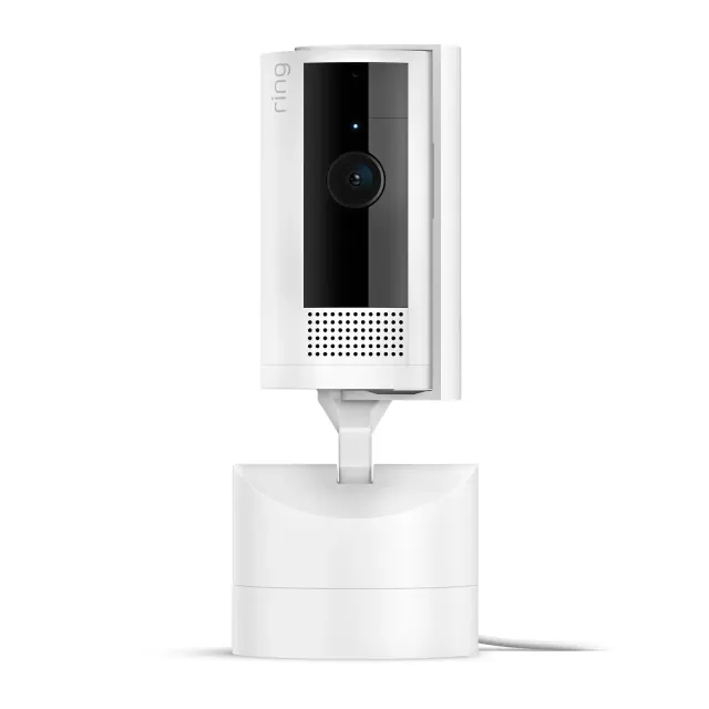 Ring Pan-Tilt Indoor Cam with 360° Horizontal Pan Coverage, Live View, Two-Way Talk, HD Video - White